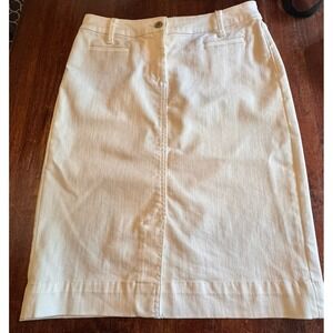 Talbots White denim skirt, 4, simple, classic,‎ everyday, effortless